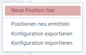 Sidebar mit Tree, Drei-Punkte-Men&uuml; am Wurzelelement hervorgehoben